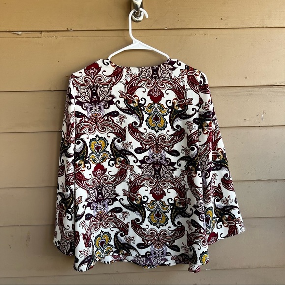 Chicos Paisley Split-Sleeve Top - Size Small - Boho Business Casual - Picture 7 of 7